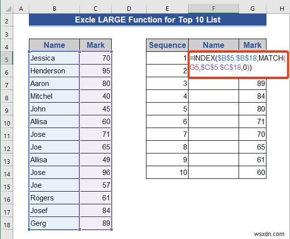 Excel में एक डायनामिक टॉप 10 लिस्ट कैसे बनाएं (8 तरीके)