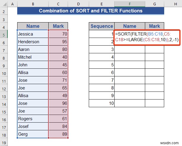 Excel में एक डायनामिक टॉप 10 लिस्ट कैसे बनाएं (8 तरीके)