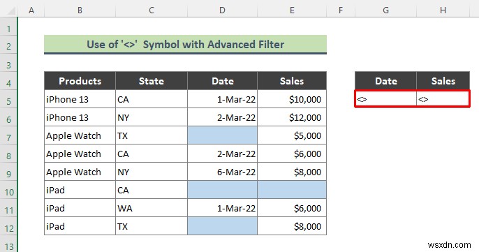 Excel में ब्लैंक सेल्स को बहिष्कृत करने के लिए उन्नत फ़िल्टर का उपयोग कैसे करें (3 आसान ट्रिक्स)