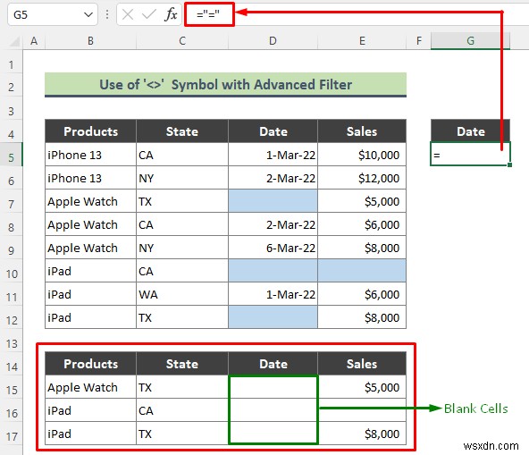 Excel में ब्लैंक सेल्स को बहिष्कृत करने के लिए उन्नत फ़िल्टर का उपयोग कैसे करें (3 आसान ट्रिक्स)