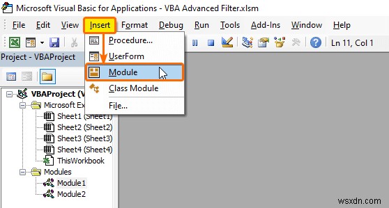 Excel VBA:एक श्रेणी में कई मानदंडों के साथ उन्नत फ़िल्टर (5 तरीके)