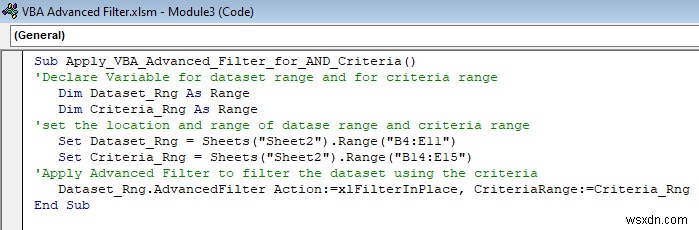 Excel VBA:एक श्रेणी में कई मानदंडों के साथ उन्नत फ़िल्टर (5 तरीके)