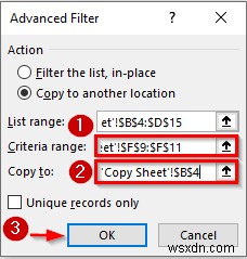 एक्सेल में डेटा को दूसरी शीट में कॉपी करने के लिए उन्नत फ़िल्टर का उपयोग कैसे करें