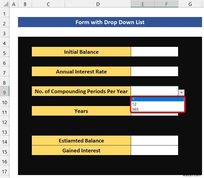 Excel में ड्रॉप डाउन सूची के साथ फॉर्म कैसे बनाएं