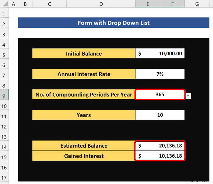 Excel में ड्रॉप डाउन सूची के साथ फॉर्म कैसे बनाएं