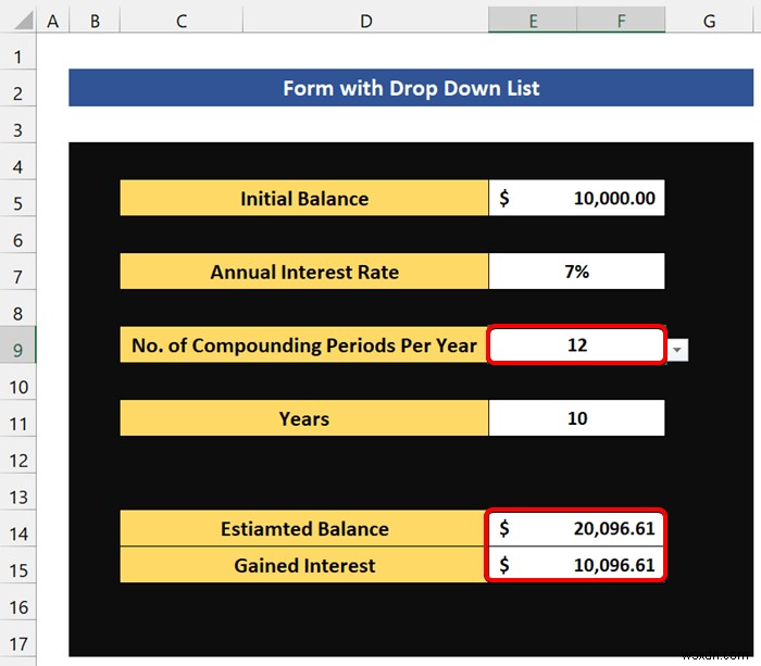 Excel में ड्रॉप डाउन सूची के साथ फॉर्म कैसे बनाएं