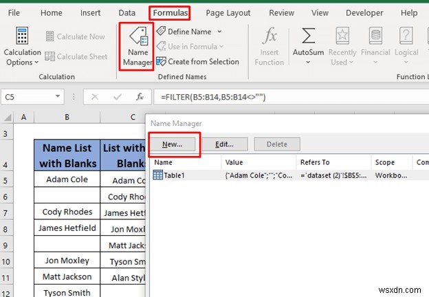 Excel में डेटा सत्यापन सूची से रिक्त स्थान कैसे निकालें (5 तरीके)