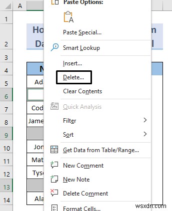 Excel में डेटा सत्यापन सूची से रिक्त स्थान कैसे निकालें (5 तरीके)