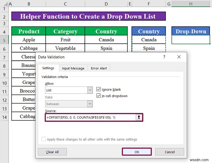 Excel में अद्वितीय मानों के साथ ड्रॉप डाउन सूची कैसे बनाएं (4 तरीके)