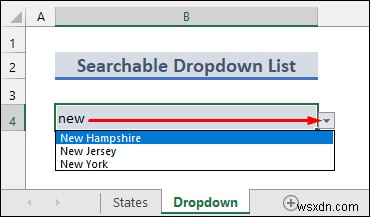 एक्सेल में खोजने योग्य ड्रॉप डाउन सूची बनाएं (2 तरीके)