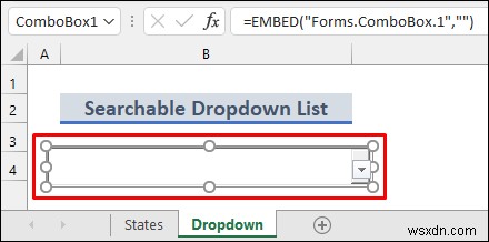 एक्सेल में खोजने योग्य ड्रॉप डाउन सूची बनाएं (2 तरीके)