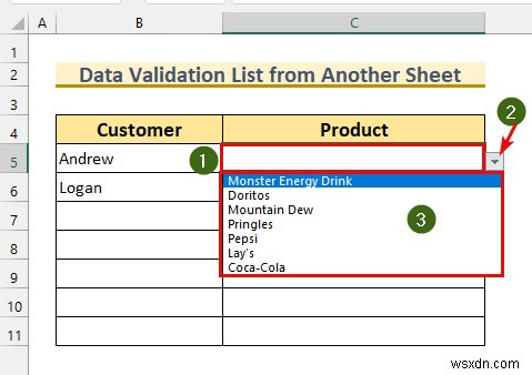 किसी अन्य शीट से डेटा सत्यापन सूची का उपयोग कैसे करें (6 तरीके)