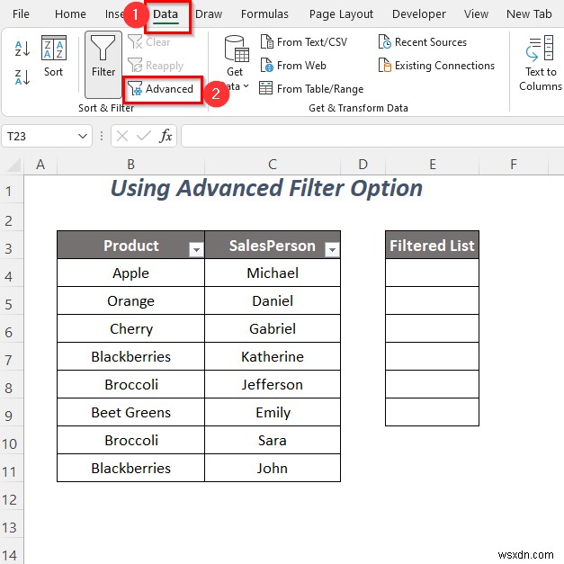 Excel में फ़िल्टर ड्रॉप-डाउन सूची की प्रतिलिपि कैसे करें (5 तरीके)