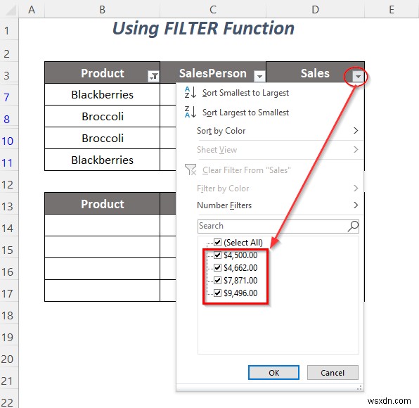 Excel में फ़िल्टर ड्रॉप-डाउन सूची की प्रतिलिपि कैसे करें (5 तरीके)