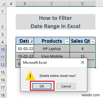 Excel में दिनांक सीमा को कैसे फ़िल्टर करें (5 आसान तरीके)