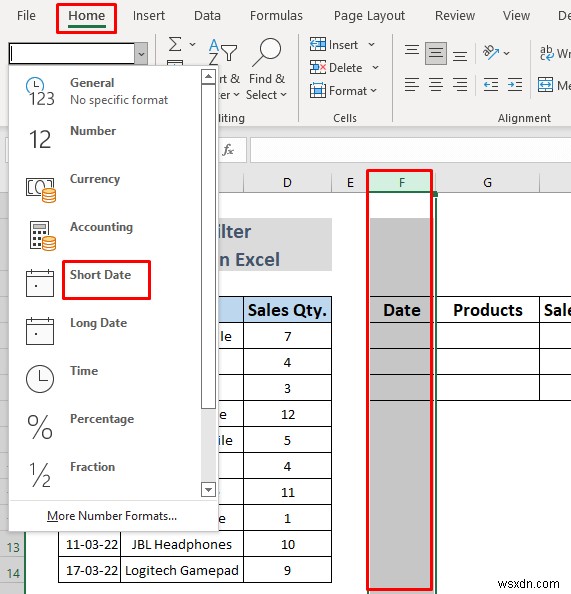 Excel में दिनांक सीमा को कैसे फ़िल्टर करें (5 आसान तरीके)