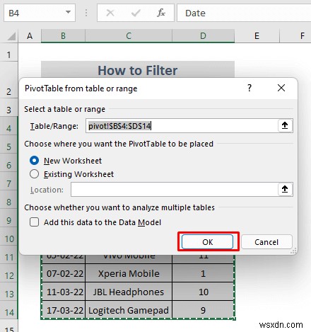 Excel में दिनांक सीमा को कैसे फ़िल्टर करें (5 आसान तरीके)