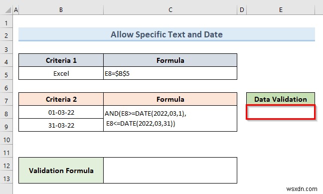 Excel में एक सेल में एकाधिक डेटा सत्यापन कैसे लागू करें (3 उदाहरण)