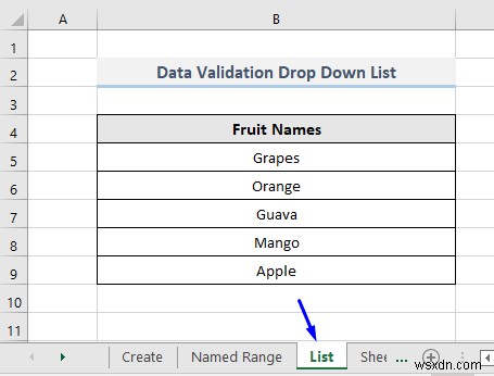 एक्सेल में VBA के साथ डेटा सत्यापन ड्रॉप डाउन सूची (7 अनुप्रयोग)