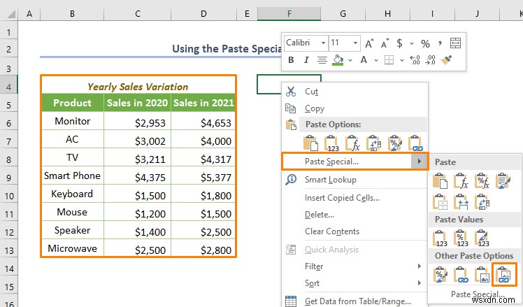 Excel में सेल वैल्यू से पिक्चर को कैसे लिंक करें (4 क्विक मेथड्स)