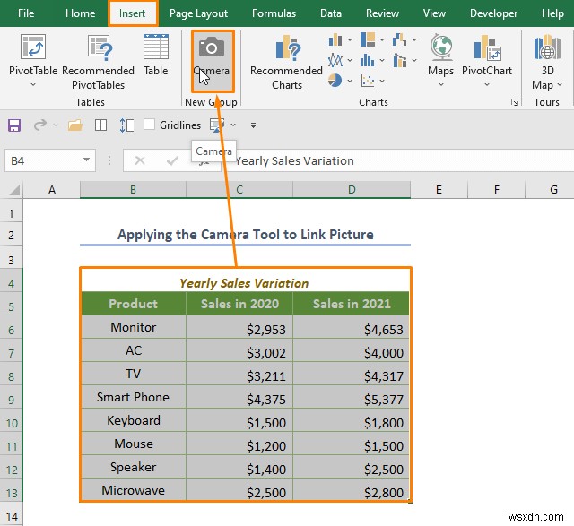 Excel में सेल वैल्यू से पिक्चर को कैसे लिंक करें (4 क्विक मेथड्स)