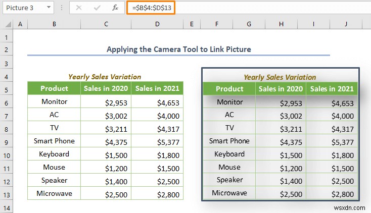 Excel में सेल वैल्यू से पिक्चर को कैसे लिंक करें (4 क्विक मेथड्स)