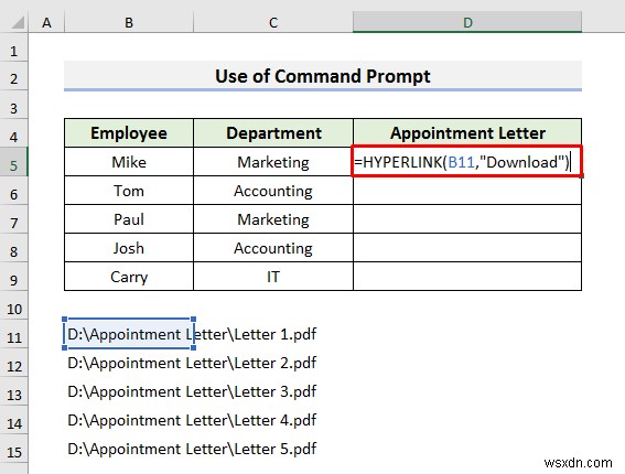 Excel में एकाधिक PDF फ़ाइलों को हाइपरलिंक कैसे करें (3 तरीके)