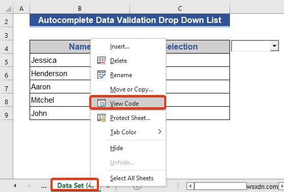एक्सेल में स्वत:पूर्ण डेटा सत्यापन ड्रॉप डाउन सूची (2 तरीके)