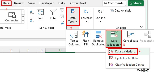 Excel Data Validation Drop Down List with Filter (2 उदाहरण)