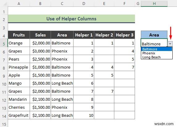 Excel Data Validation Drop Down List with Filter (2 उदाहरण)