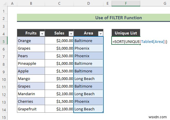 Excel Data Validation Drop Down List with Filter (2 उदाहरण)