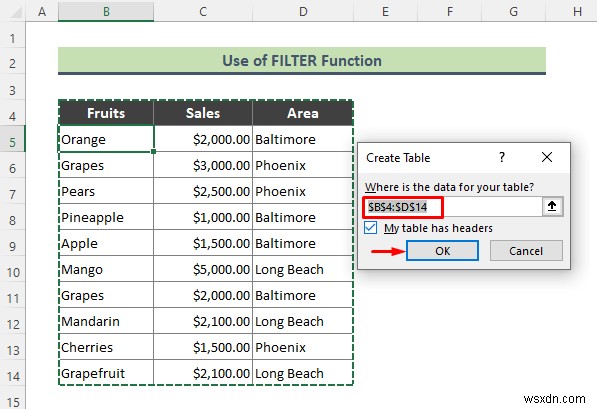 Excel Data Validation Drop Down List with Filter (2 उदाहरण)