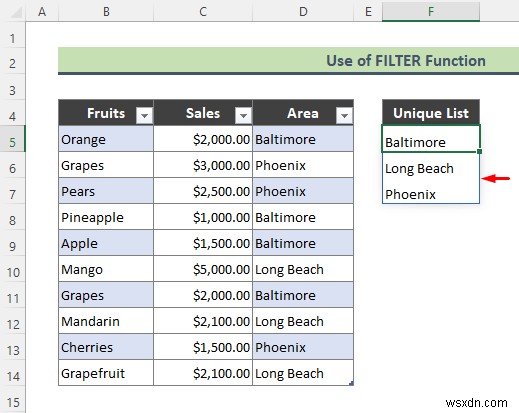 Excel Data Validation Drop Down List with Filter (2 उदाहरण)