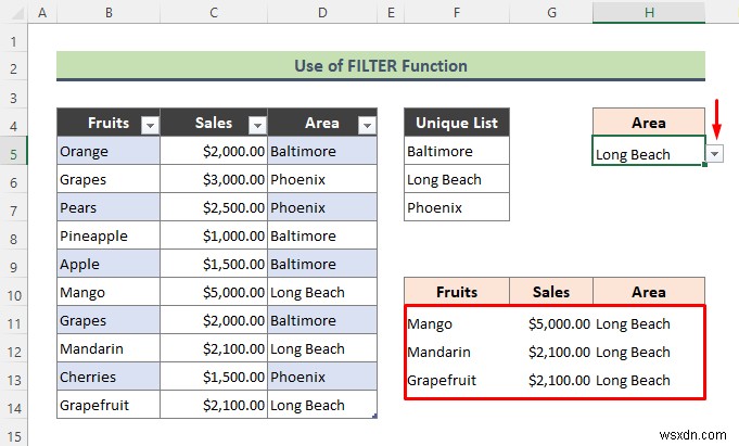 Excel Data Validation Drop Down List with Filter (2 उदाहरण)