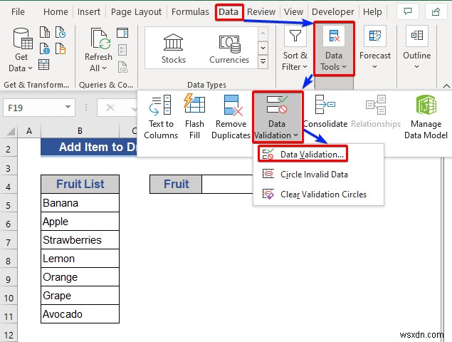 Excel में ड्रॉप-डाउन सूची में आइटम कैसे जोड़ें (5 तरीके)