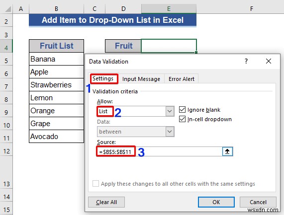 Excel में ड्रॉप-डाउन सूची में आइटम कैसे जोड़ें (5 तरीके)