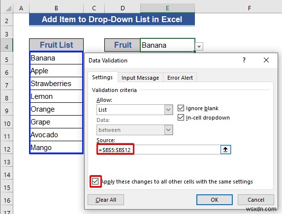 Excel में ड्रॉप-डाउन सूची में आइटम कैसे जोड़ें (5 तरीके)