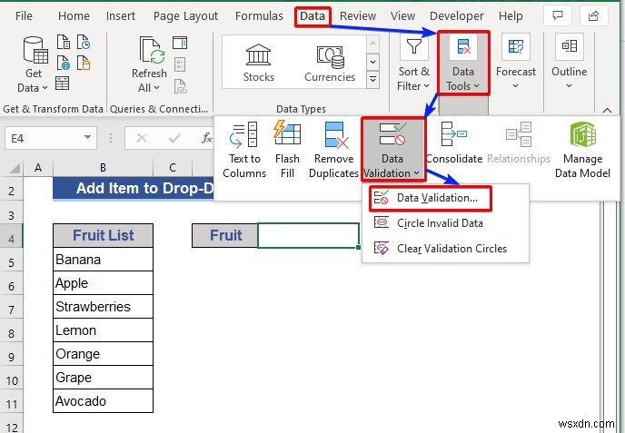 Excel में ड्रॉप-डाउन सूची में आइटम कैसे जोड़ें (5 तरीके)