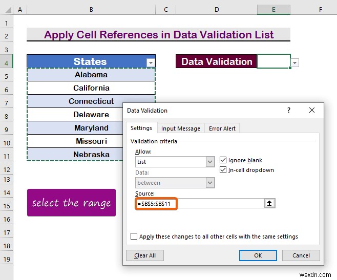 एक्सेल में तालिका से डेटा सत्यापन सूची कैसे बनाएं (3 तरीके)