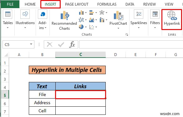 Excel में एकाधिक कक्षों को हाइपरलिंक कैसे करें (3 तरीके)