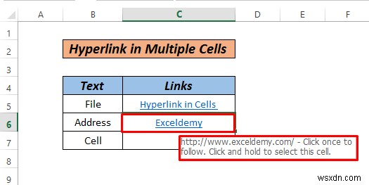 Excel में एकाधिक कक्षों को हाइपरलिंक कैसे करें (3 तरीके)