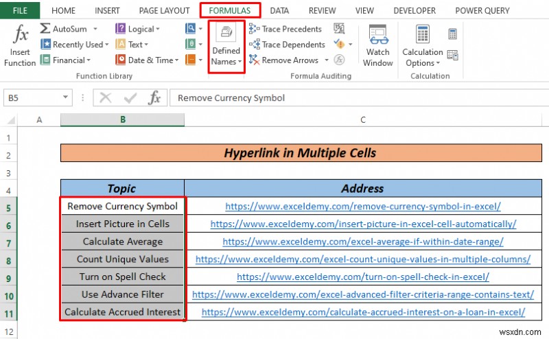 Excel में एकाधिक कक्षों को हाइपरलिंक कैसे करें (3 तरीके)