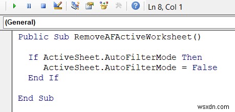 Excel VBA:अगर मौजूद है तो AutoFilter निकालें (7 उदाहरण)