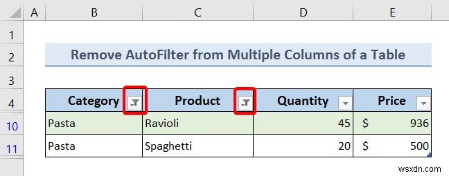 Excel VBA:अगर मौजूद है तो AutoFilter निकालें (7 उदाहरण)