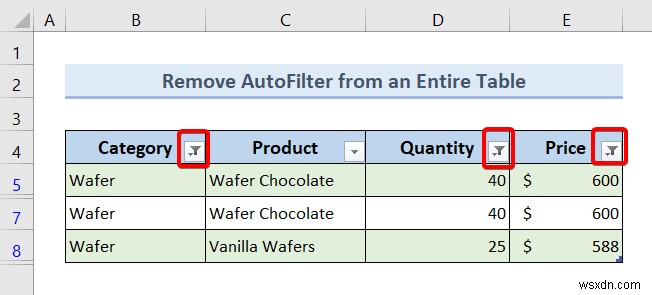 Excel VBA:अगर मौजूद है तो AutoFilter निकालें (7 उदाहरण)