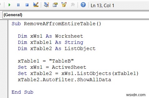 Excel VBA:अगर मौजूद है तो AutoFilter निकालें (7 उदाहरण)