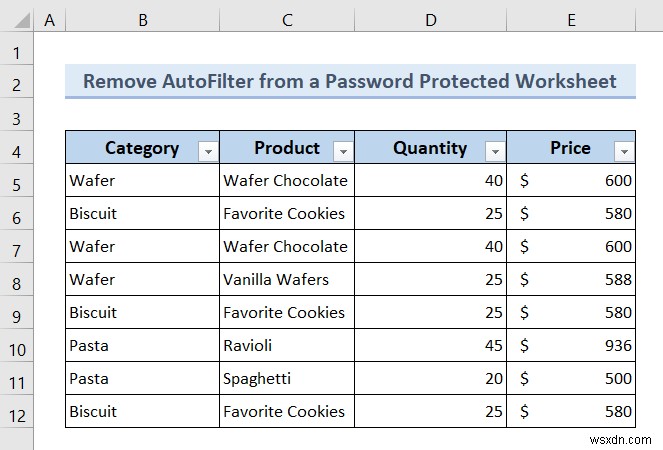 Excel VBA:अगर मौजूद है तो AutoFilter निकालें (7 उदाहरण)