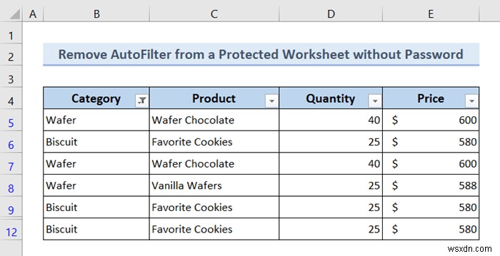 Excel VBA:अगर मौजूद है तो AutoFilter निकालें (7 उदाहरण)