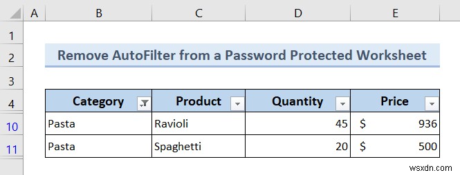 Excel VBA:अगर मौजूद है तो AutoFilter निकालें (7 उदाहरण)
