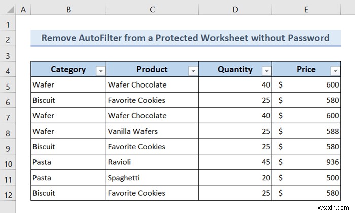 Excel VBA:अगर मौजूद है तो AutoFilter निकालें (7 उदाहरण)